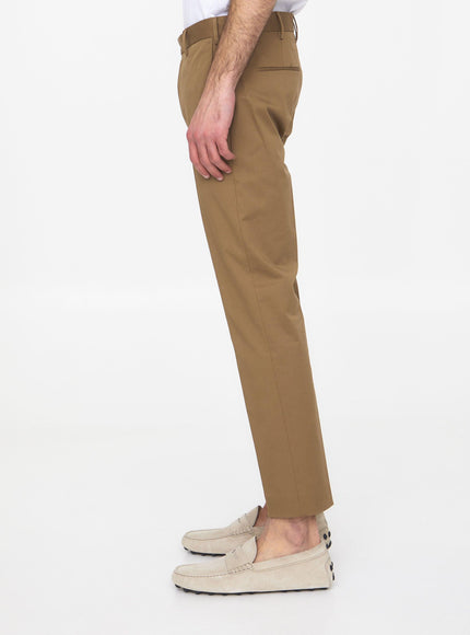 Pt Torino Beige Gabardine Trousers - Ellie Belle