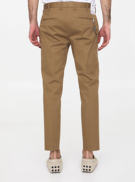 Pt Torino Beige Gabardine Trousers - Ellie Belle