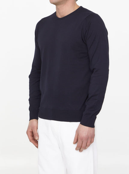 John Smedley Blue Cotton Jumper - Ellie Belle