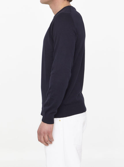 John Smedley Blue Cotton Jumper - Ellie Belle