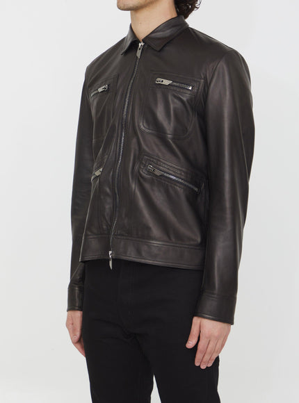 Salvatore Santoro Black Leather Jacket - Ellie Belle