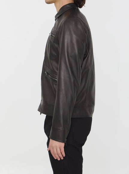 Salvatore Santoro Black Leather Jacket - Ellie Belle