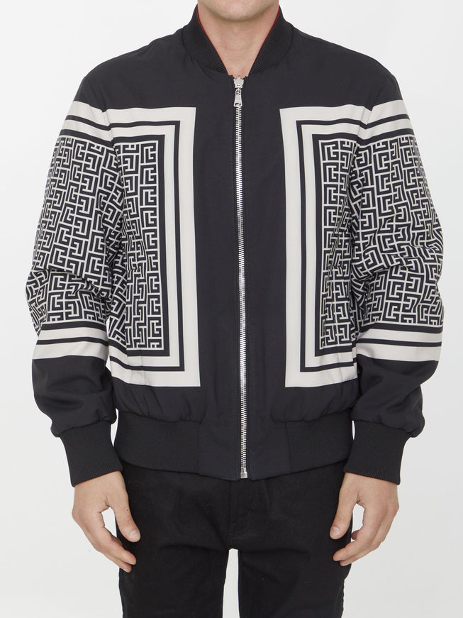 Balmain Reversible Monogram Bomber Jacket - Ellie Belle