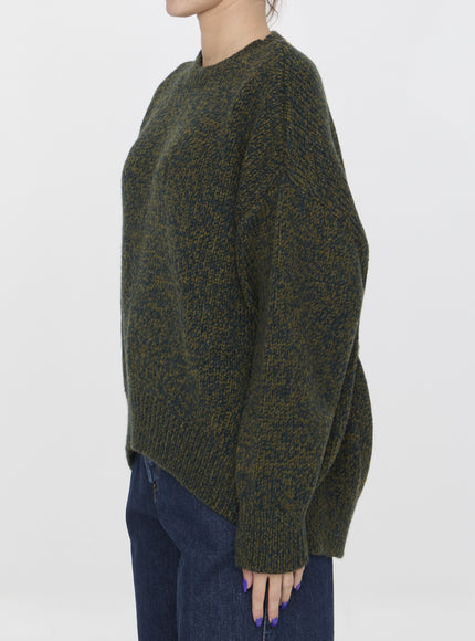 Loewe Trompe L'oeil Sweater in Green Wool