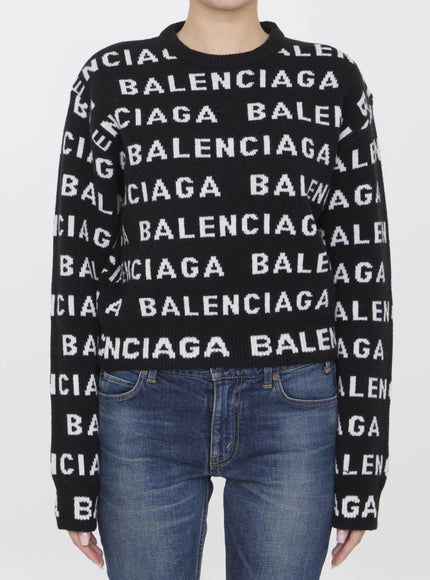 Balenciaga Allover Logo Sweater - Ellie Belle