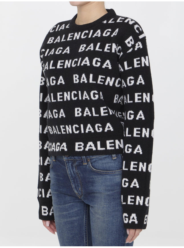 Balenciaga Allover Logo Sweater - Ellie Belle