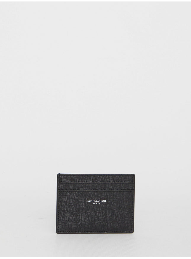 Saint Laurent Black Leather Cardholder
