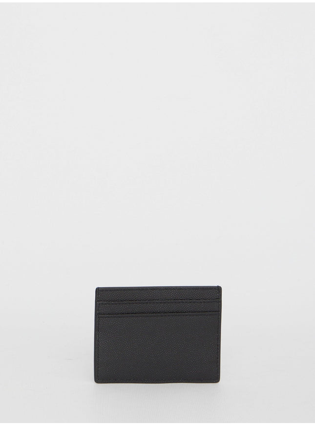 Saint Laurent Black Leather Cardholder - Ellie Belle