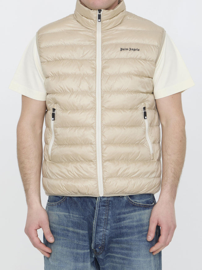 Palm Angels Padded Vest With Logo - Ellie Belle