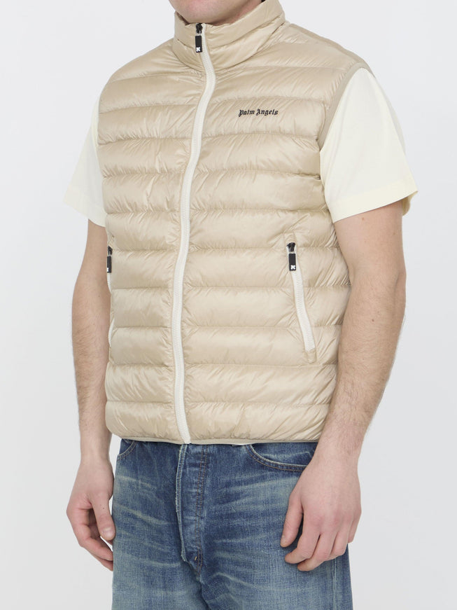 Palm Angels Padded Vest With Logo - Ellie Belle