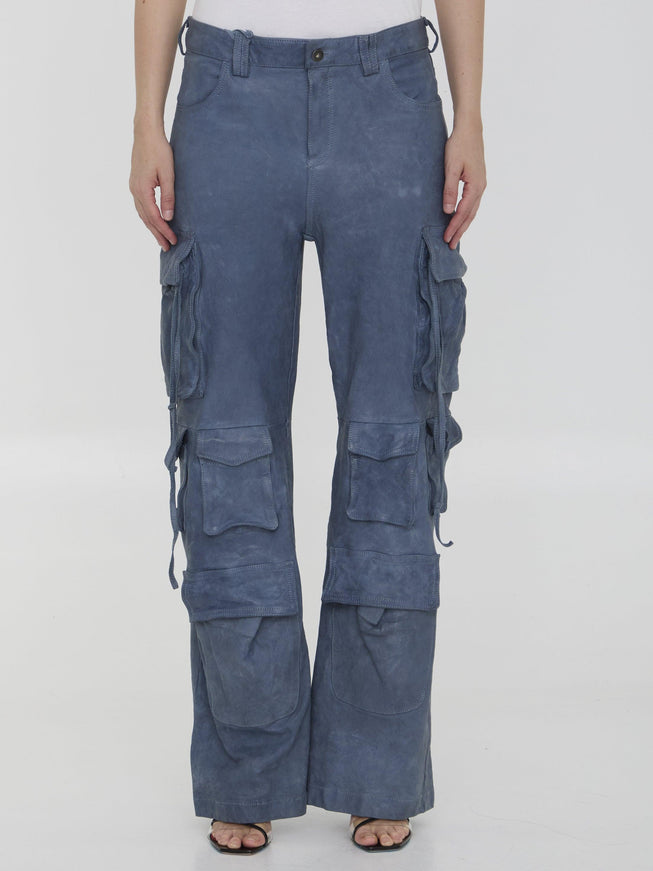 Salvatore Santoro Leather Cargo Pants - Ellie Belle