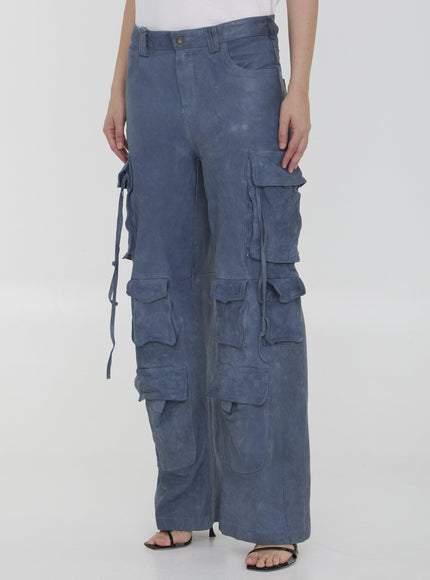 Salvatore Santoro Leather Cargo Pants - Ellie Belle