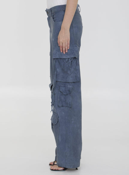 Salvatore Santoro Leather Cargo Pants - Ellie Belle