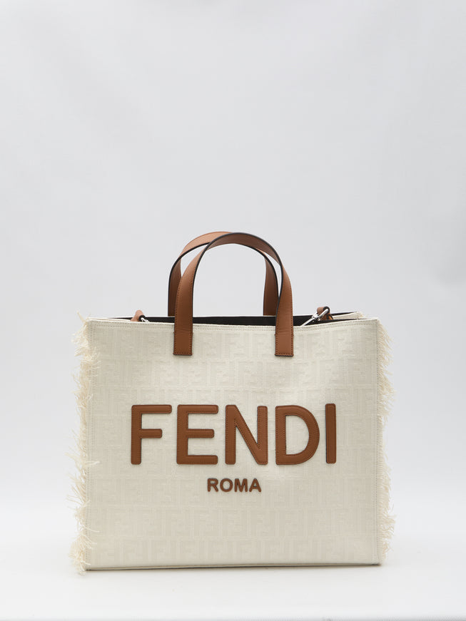 Fendi FF Shopper Bag in Cream