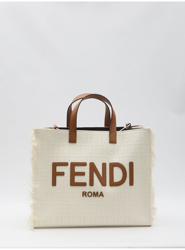 Fendi FF Shopper Bag in Cream