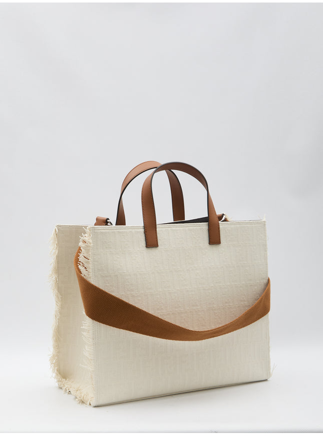 Fendi FF Shopper Bag in Cream