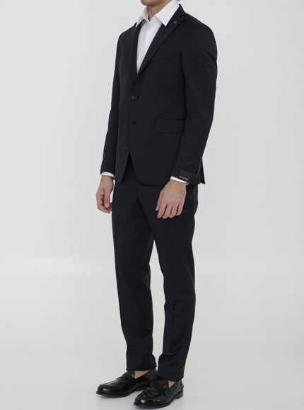 Tagliatore two-piece suit in virgin wool, angled front view