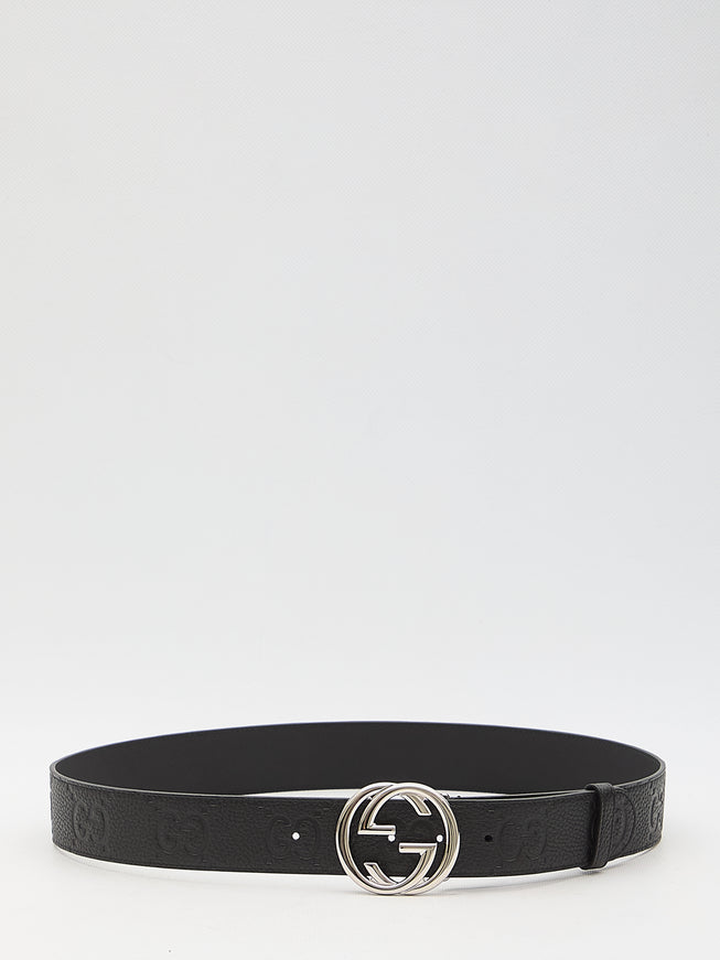 Gucci Large Belt With Interlocking G