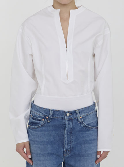 Alaia Body Shirt In Poplin Cotton