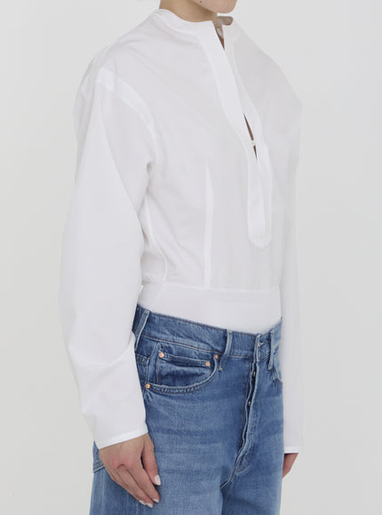 Alaia Body Shirt In Poplin Cotton