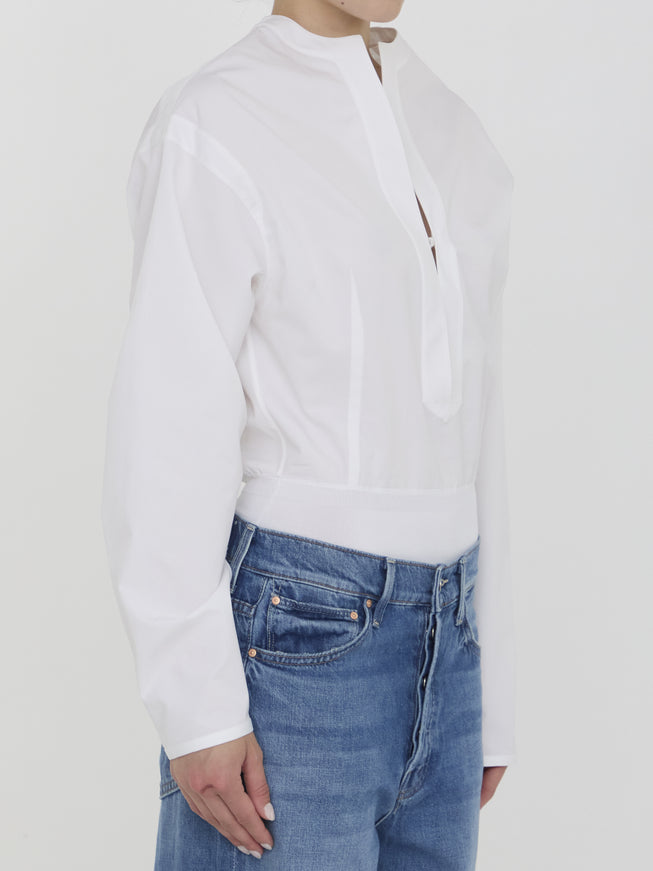 Alaia Body Shirt In Poplin Cotton