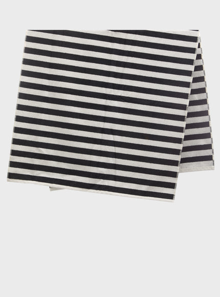 Ami Paris Black White Striped Beach Towel