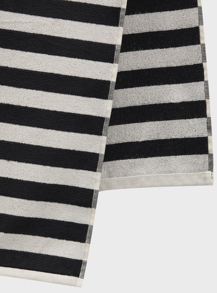 Ami Paris Black White Striped Beach Towel