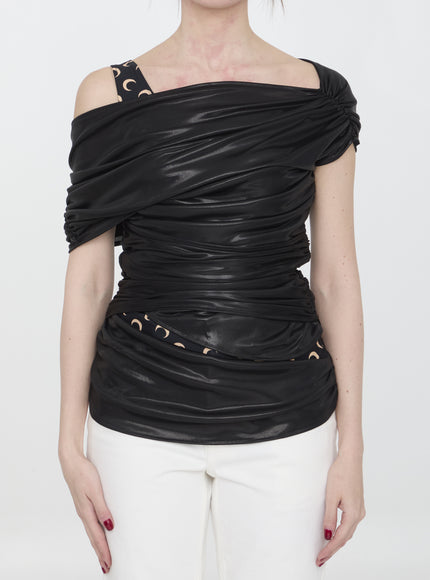 Marine Serre Jersey Draped Top