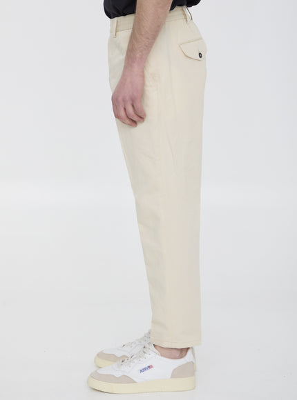 Pt Torino Cotton And Linen Trousers