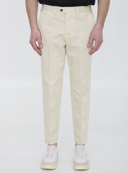 Pt Torino Cotton And Linen Trousers