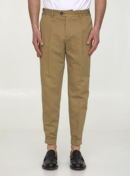 Pt Torino Cotton And Linen Trousers - Ellie Belle