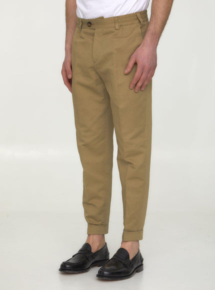 Pt Torino Cotton And Linen Trousers - Ellie Belle