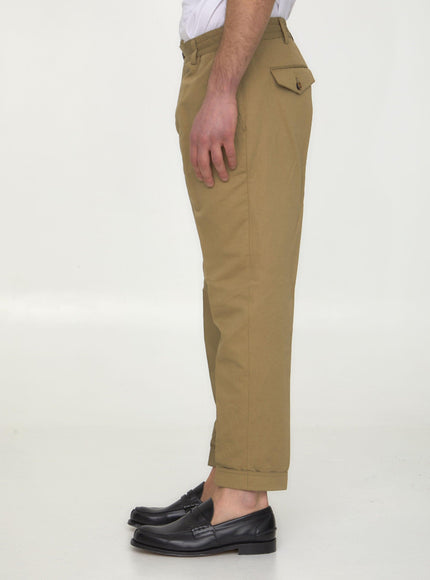 Pt Torino Cotton And Linen Trousers - Ellie Belle