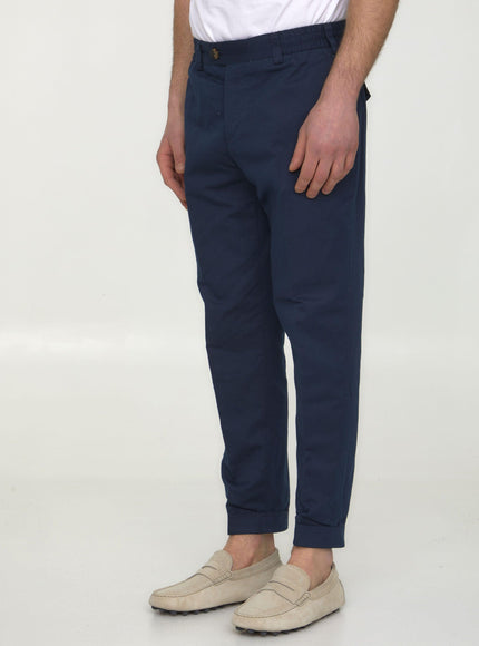 Pt Torino Cotton And Linen Trousers - Ellie Belle