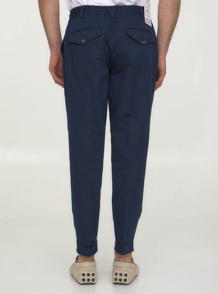 Pt Torino Cotton And Linen Trousers - Ellie Belle