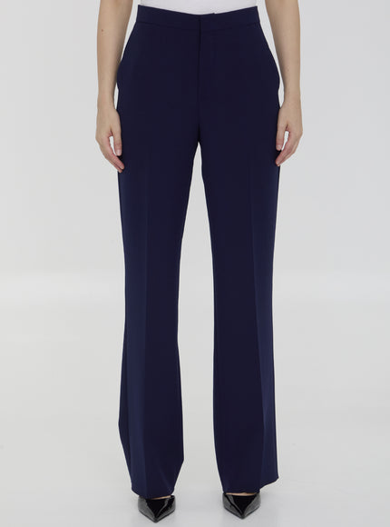 Tagliatore Adima trousers front view, blue straight-leg design