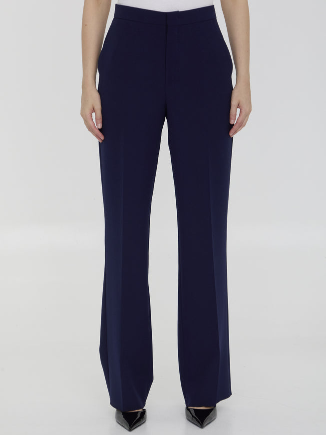 Tagliatore Adima trousers front view, blue straight-leg design