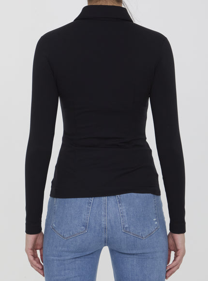 Balenciaga Stretch Shirt In Black