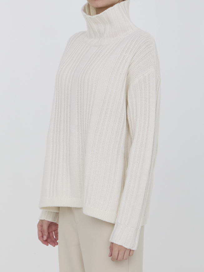 Max Mara Vitalba Sweater side view in luxury wool and cashmere