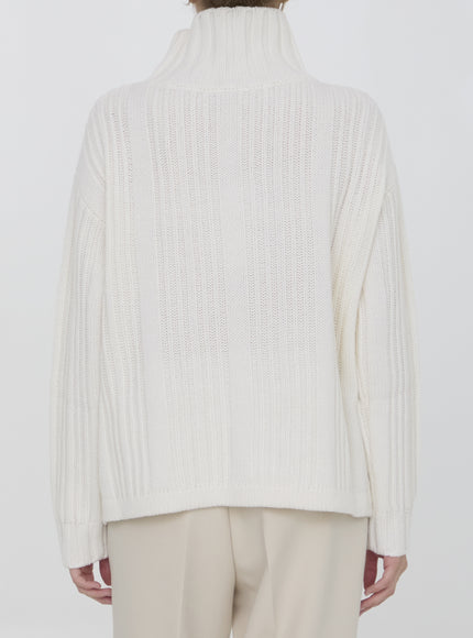 Max Mara Vitalba Sweater back view in wool and cashmere