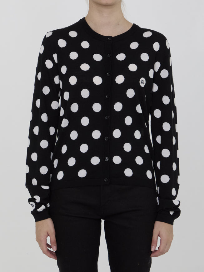 Dolce & Gabbana Cardigan With Polka-dot Motif