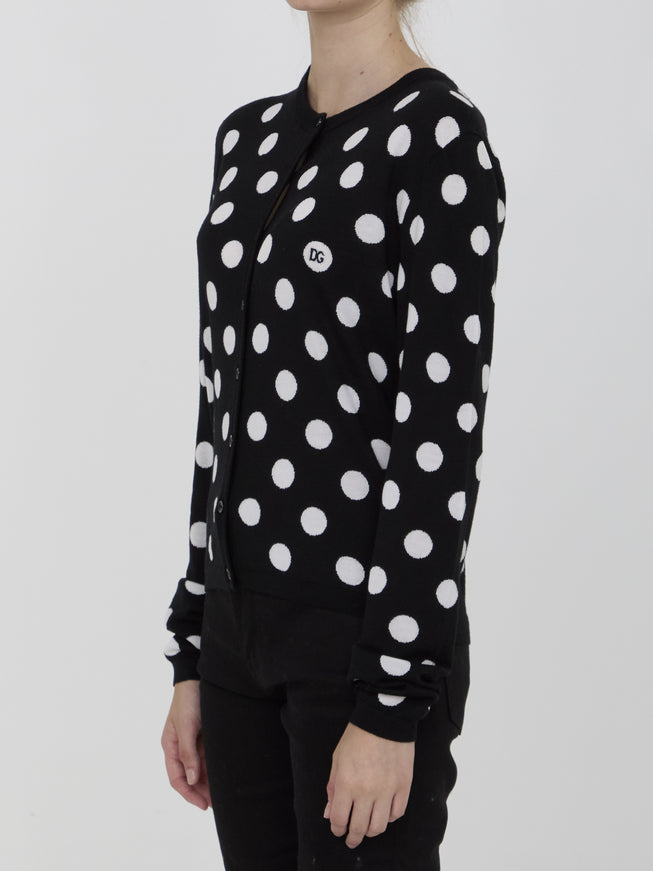 Dolce & Gabbana Cardigan With Polka-dot Motif