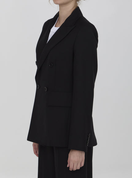 Max Mara Osanna black wool gabardine jacket side view