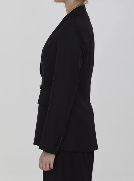 Max Mara Osanna black wool gabardine jacket side profile