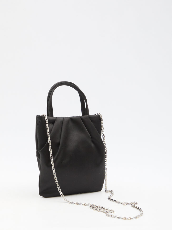 Roger Vivier Pocket Bouquet Crystal-Embellished Satin tote