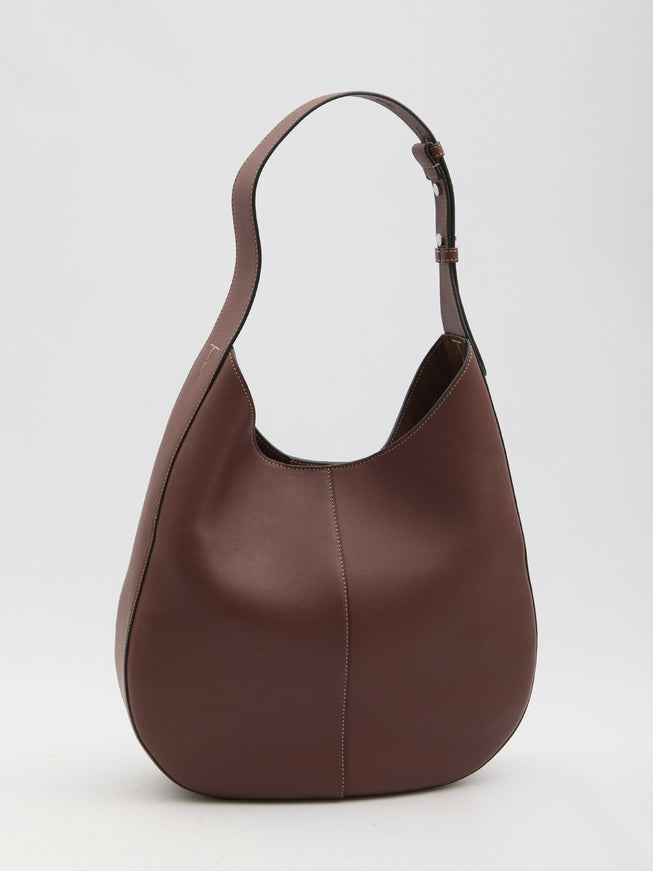 Tod's Di Leather Hobo Bag in Bordeaux