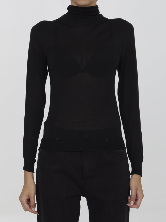 Saint Laurent Turtleneck Pullover Top