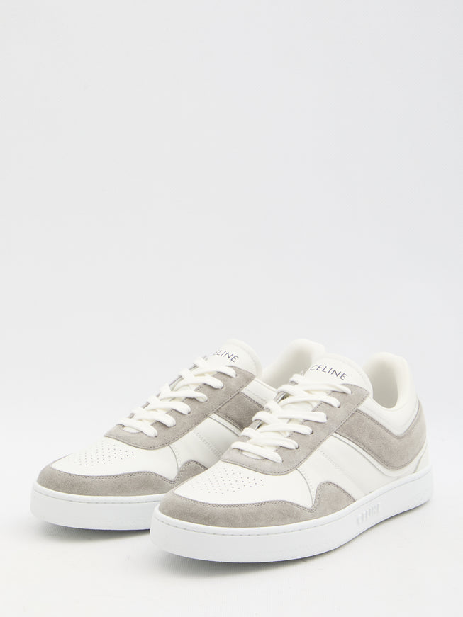 Celine Men's Trainer Sneakers In Gray Leather