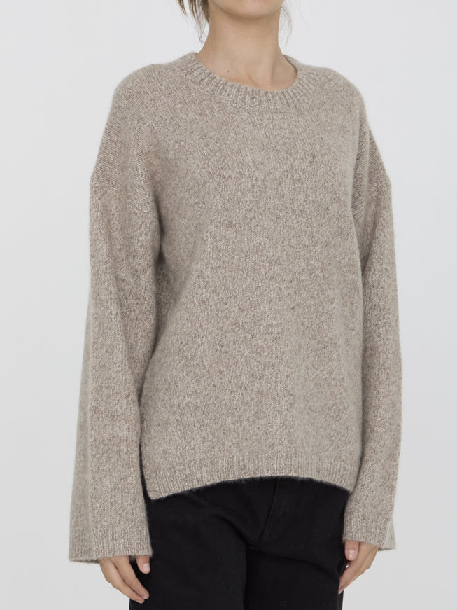 Allude Cashmere and Silk Jumper angled view