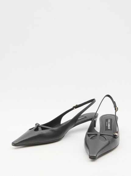 Dolce & Gabbana DG Logo Slingback In Black